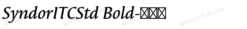SyndorITCStd Bold字体转换
